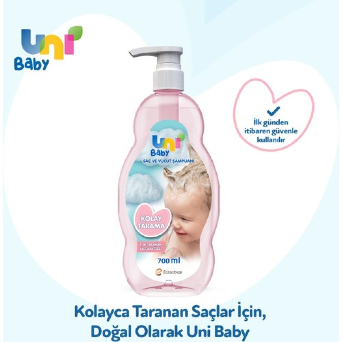 Uni Baby Kolay Tarama Saç ve Vücut Şampuanı 700 ml