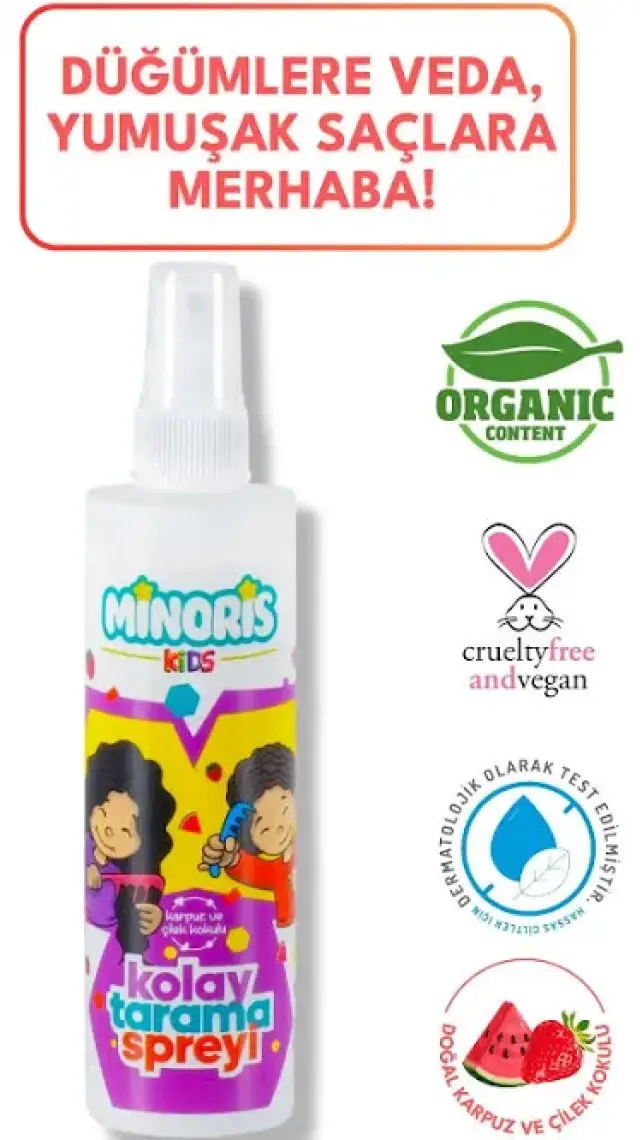 Minoris Kids Organik Kolay Tarama Saç Spreyi 200ml
