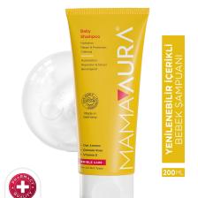 Mamaaura  Yenilebilir Içerikli Göz Yakmayan Bebek Şampuanı - Baby Shampoo 200 ml