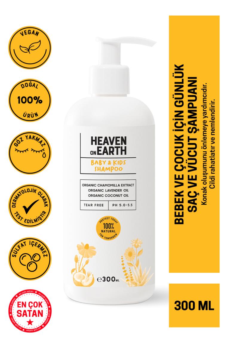 Konak Önleyici Bebek Ve Çocuk Saç Ve Vücut Şampuanı %100 Doğal Organik Vegan Parabensiz 300 ml