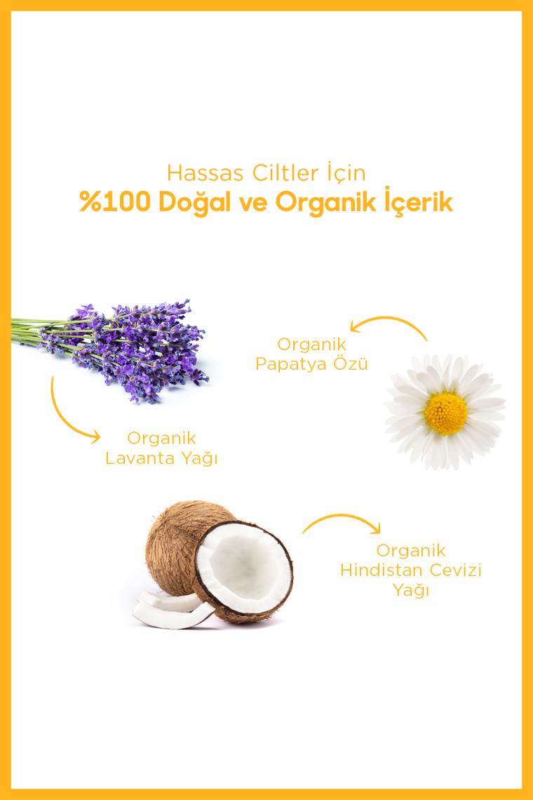 Konak Önleyici Bebek Ve Çocuk Saç Ve Vücut Şampuanı %100 Doğal Organik Vegan Parabensiz 300 ml