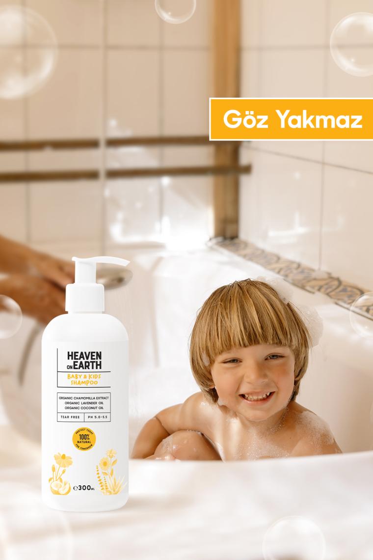 Konak Önleyici Bebek Ve Çocuk Saç Ve Vücut Şampuanı %100 Doğal Organik Vegan Parabensiz 300 ml