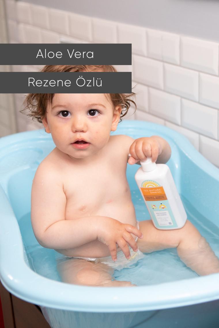 Organik Sertifikalı %97 Doğal Bebek Saç Ve Vücut Şampuanı Aloe Vera Ve Rezene Özlü 350ml