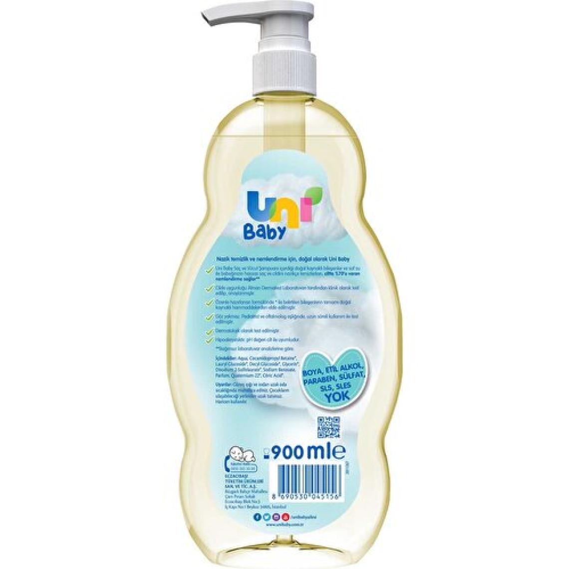 Uni Baby Saç ve Vücut Şampuan 900 ml