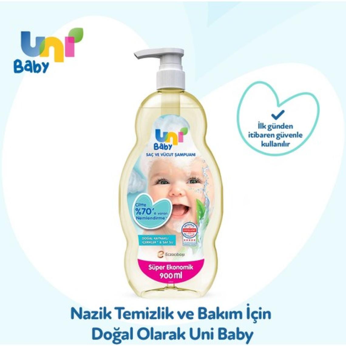 Uni Baby Saç ve Vücut Şampuan 900 ml