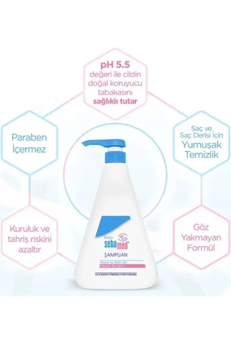 Baby pH 5.5 Nemlendirici Etkili Papatya Özütlü Bebek Şampuanı 750 ml