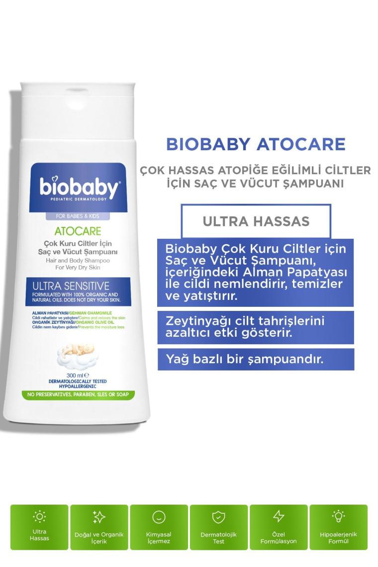 Kuru Ve Atopik Ciltler Için Şampuan 300 ml. + Krem 100 ml Çok Kuru Ciltler