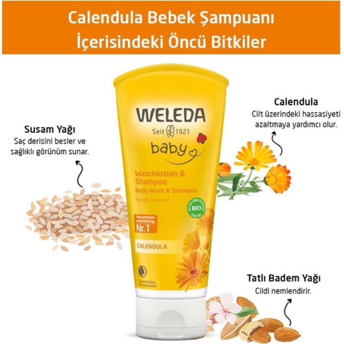 Weleda  Calendula Organik Saç ve Vücut Şampuanı 200ML