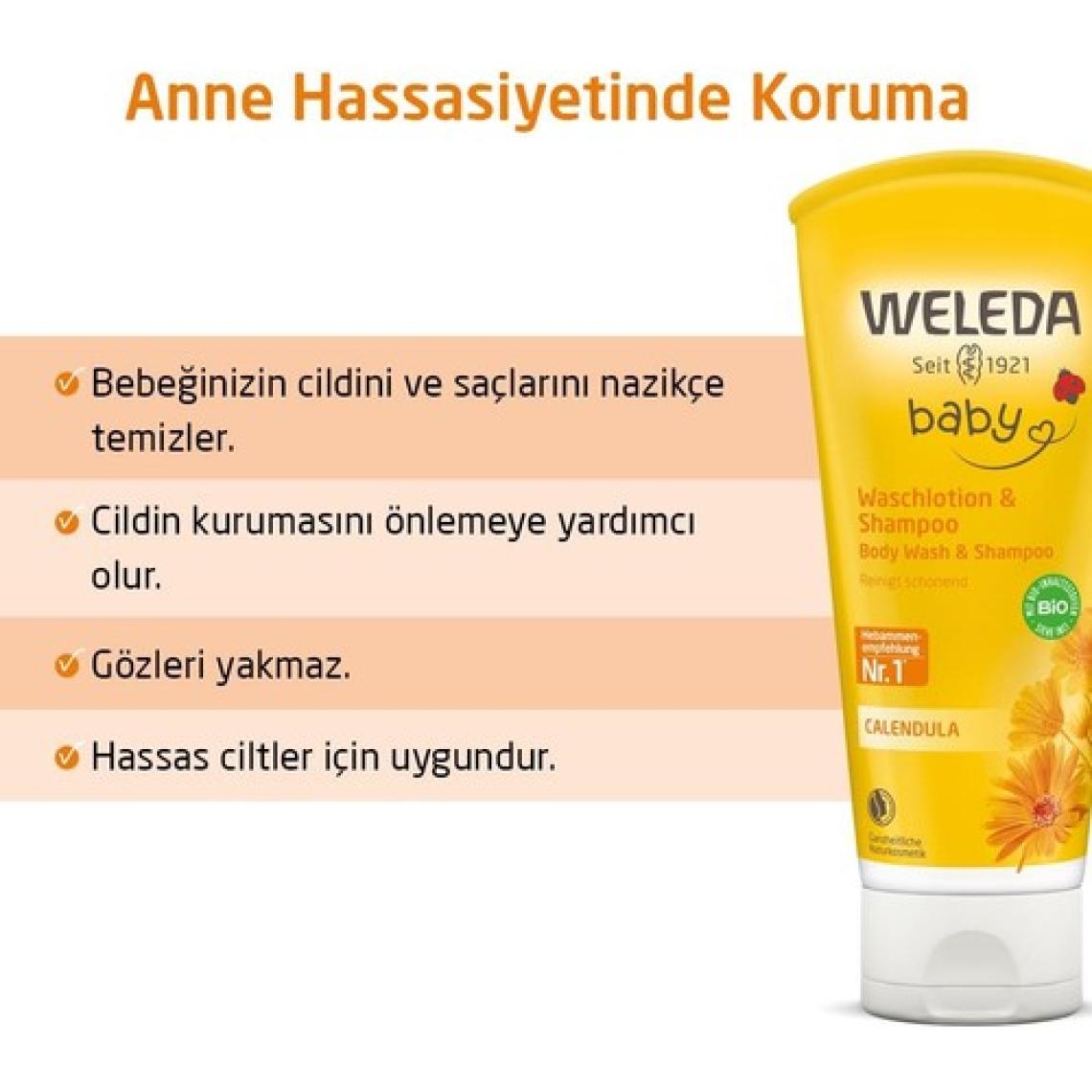 Weleda  Calendula Organik Saç ve Vücut Şampuanı 200ML
