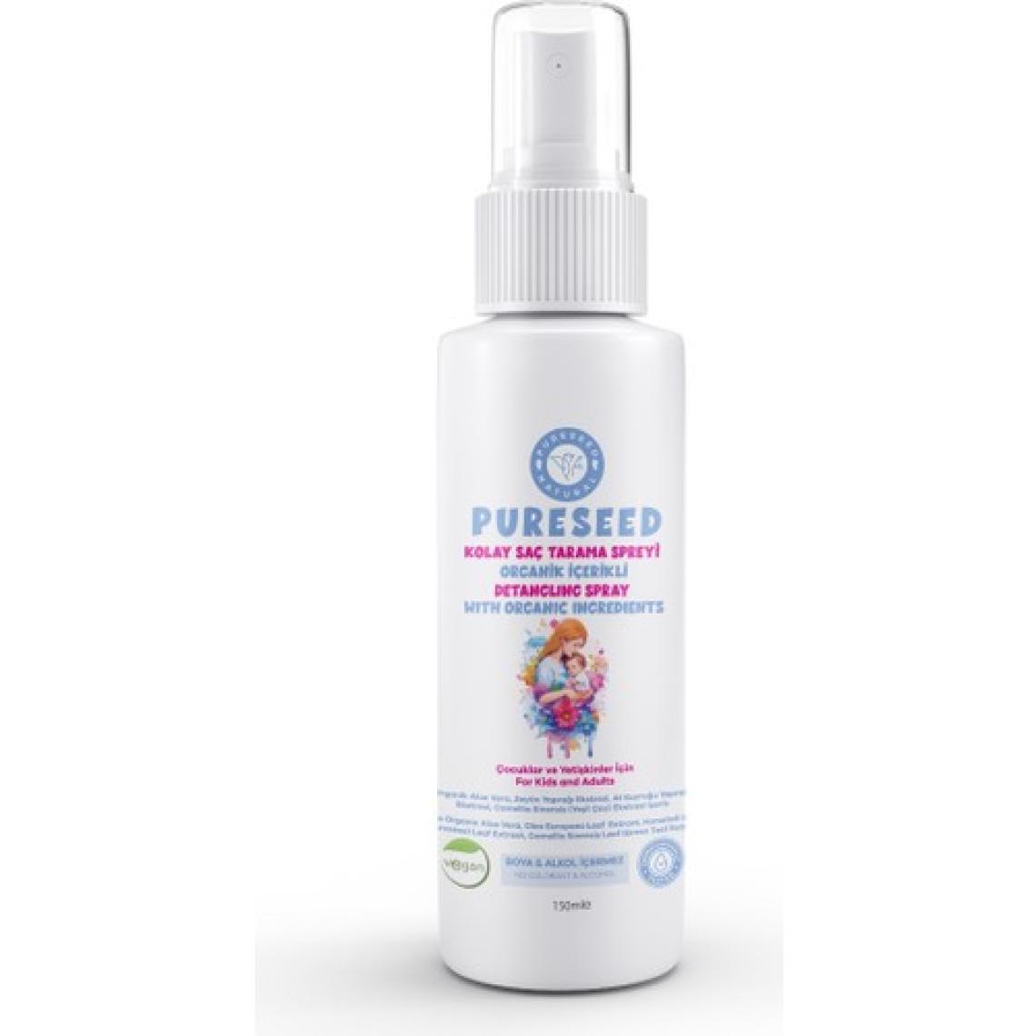 Pureseed Natural Organik Içerikli Kolay Saç Tarama Spreyi - 150 ml - Yetişkin ve Çocuk
