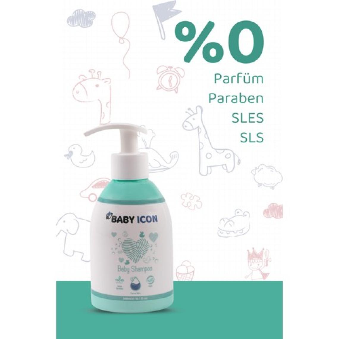 Baby Icon Saç ve Vücut Bebek Şampuanı Vegan Sülfat ve Parfüm Içermez 300 ml