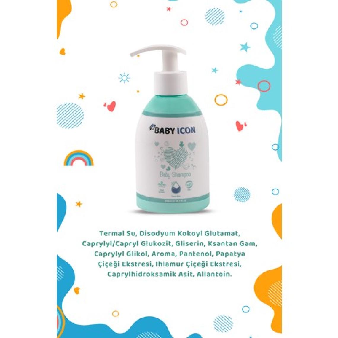 Baby Icon Saç ve Vücut Bebek Şampuanı Vegan Sülfat ve Parfüm Içermez 300 ml