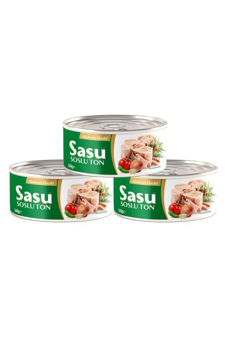 Akdeniz Usulü Ton Balığı 3 X 160 G Bütün Dilim