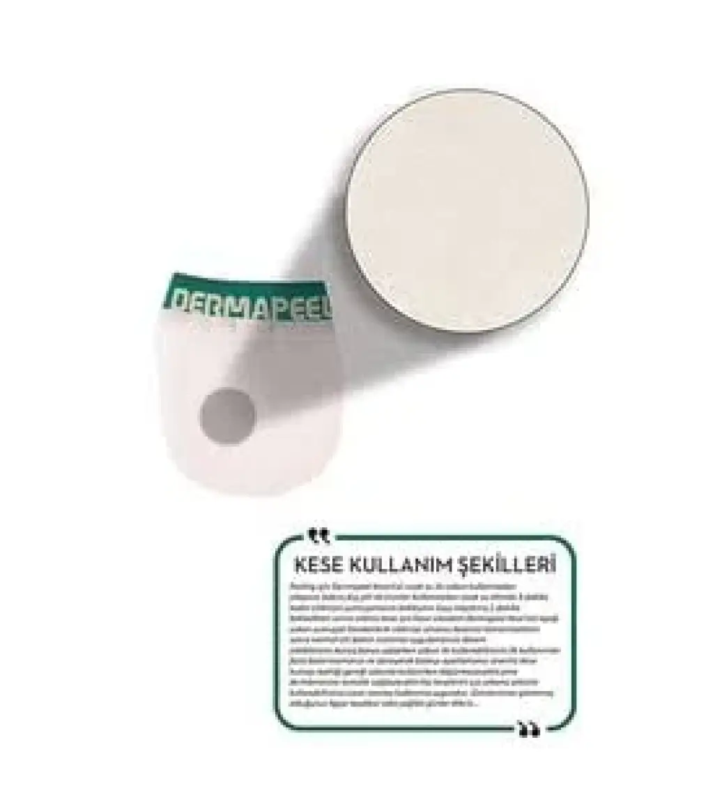 Dermapeel Doğal Ham İpek Yüz Kesesi - Hassas Ciltler için Peeling ve Ölü Deri Temizleme, 1 Adet