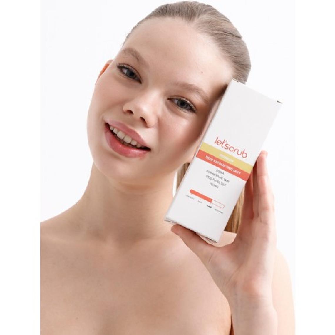 LET'SCRUB Premium Banyo Kesesi Turuncu Zebra Model Peeling Eldiveni %100 Floş Ipek Normal Ciltler İçin Kese