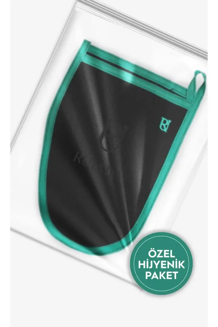 Ruiada +80 Factor Siyah Kalın Banyo Duş Kesesi Peeling Eldiveni