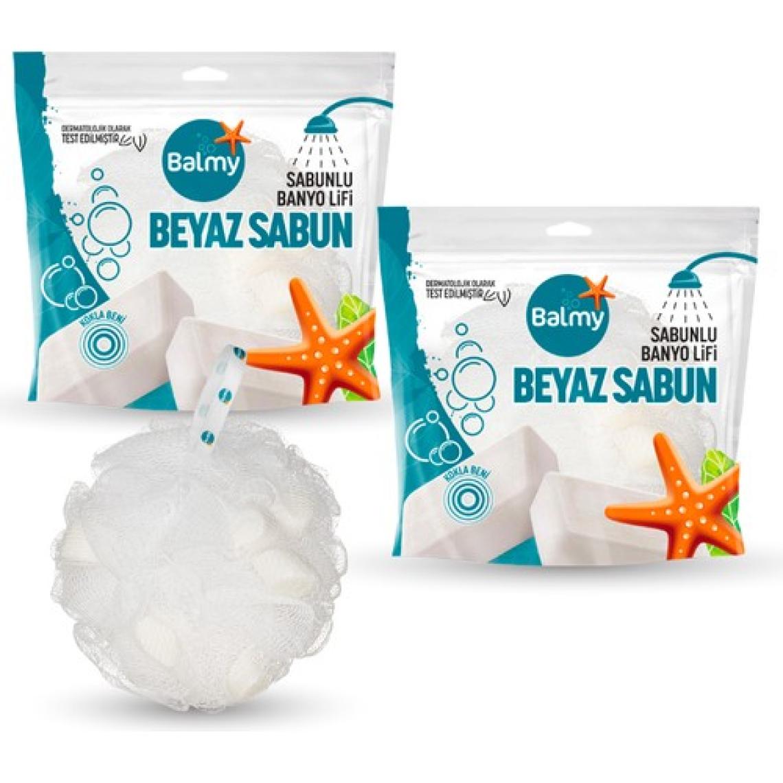 Balmy Beyaz Sabunlu Banyo Lifi 2'li