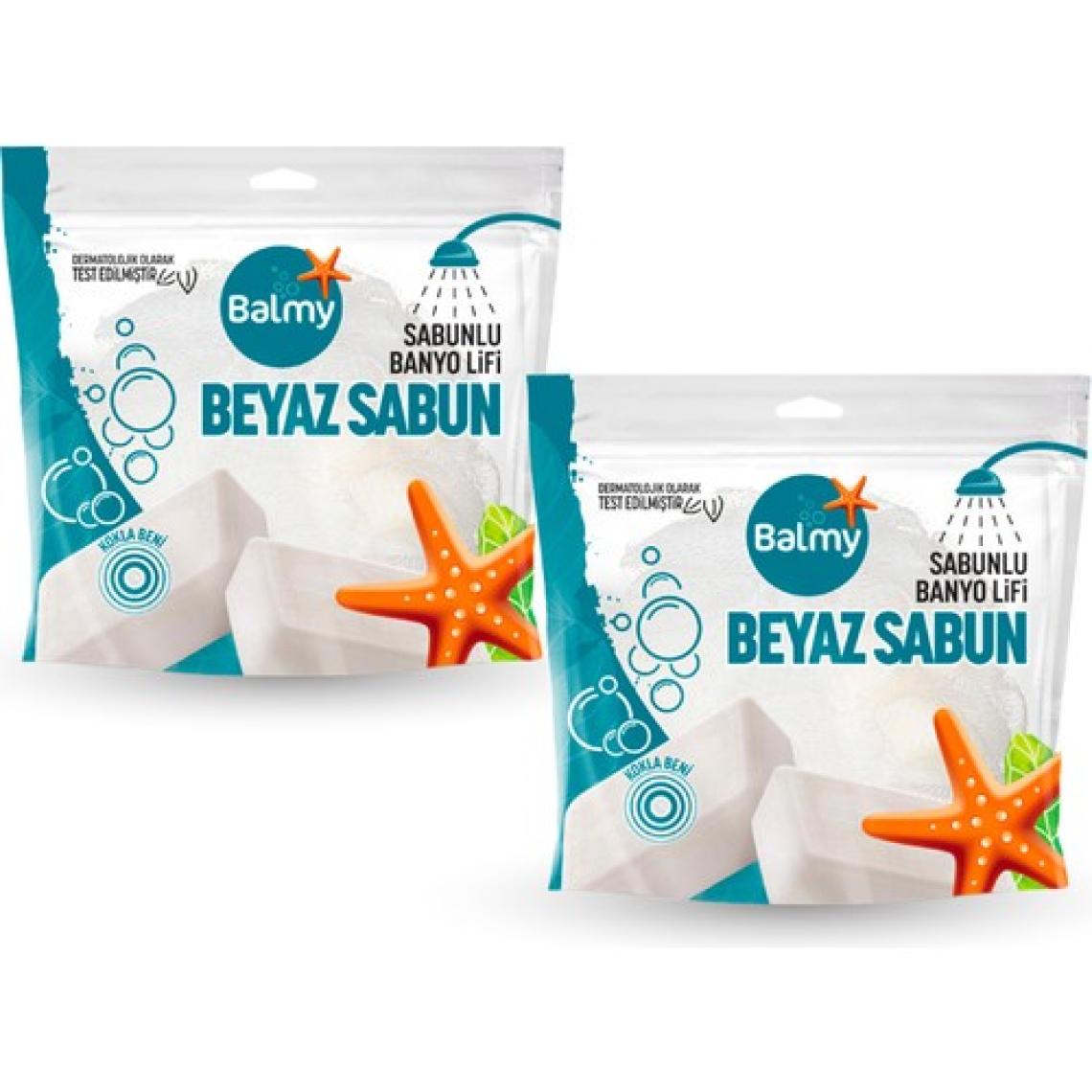 Balmy Beyaz Sabunlu Banyo Lifi 2'li