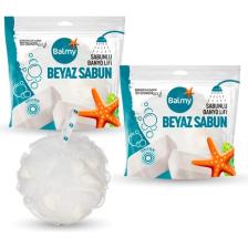 Balmy Beyaz Sabunlu Banyo Lifi 2'li