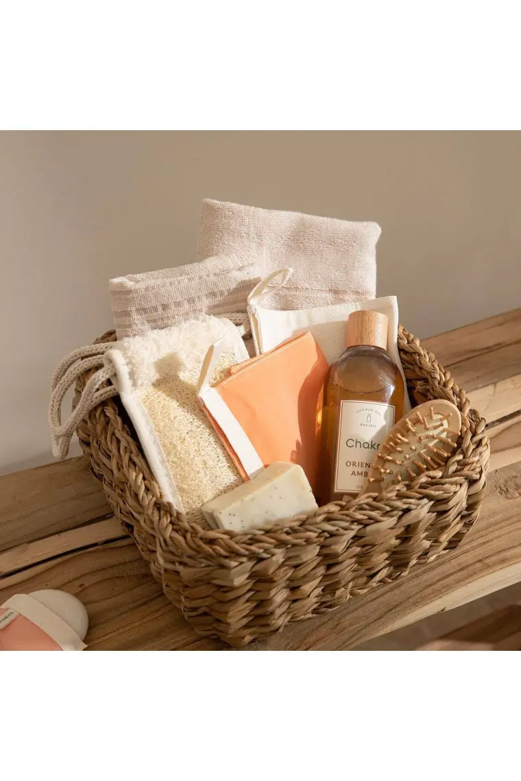 Chakra Banyo Kese - %100 Doğal İpek, Masaj ve Peeling Özellikleri ile, Standart Boy, Bej Renk, 1 Adet