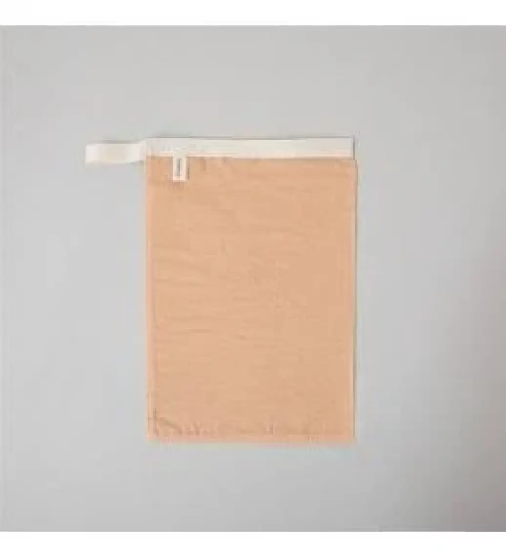 Chakra Banyo Kese - %100 Doğal İpek, Masaj ve Peeling Özellikleri ile, Standart Boy, Bej Renk, 1 Adet