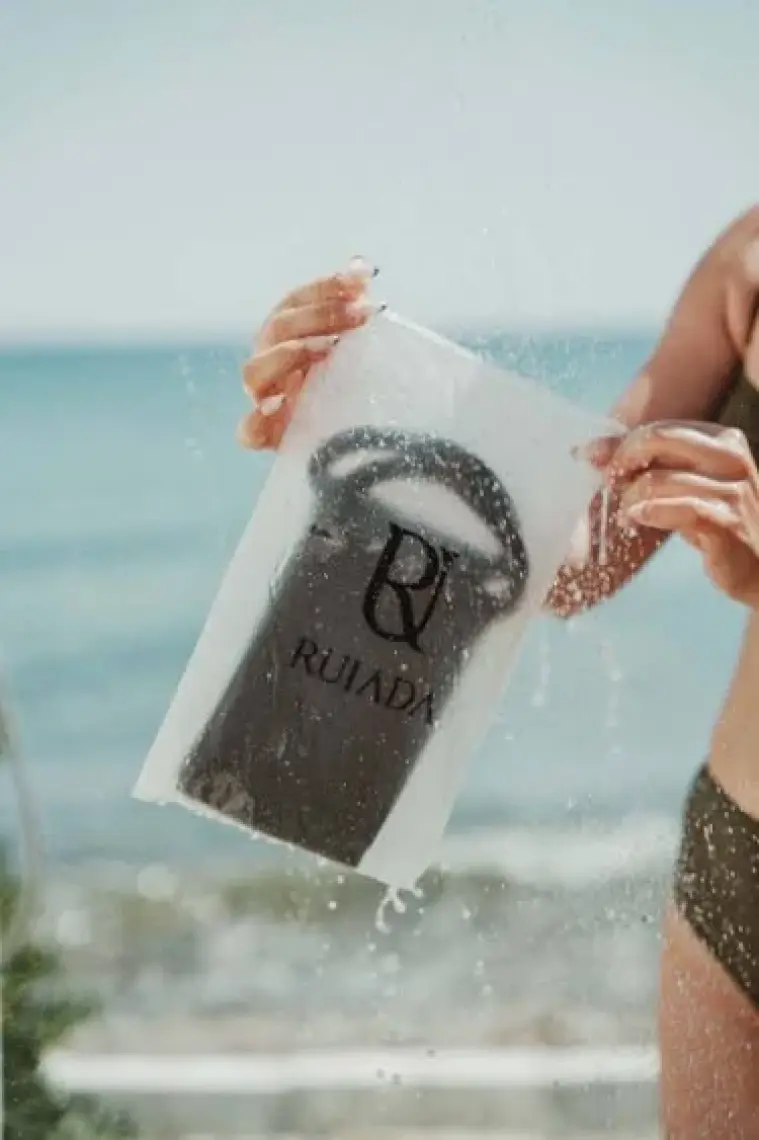 Ruiada +80 Factor Siyah Sırt Banyo Duş Kesesi %100 Floş İpek Peeling