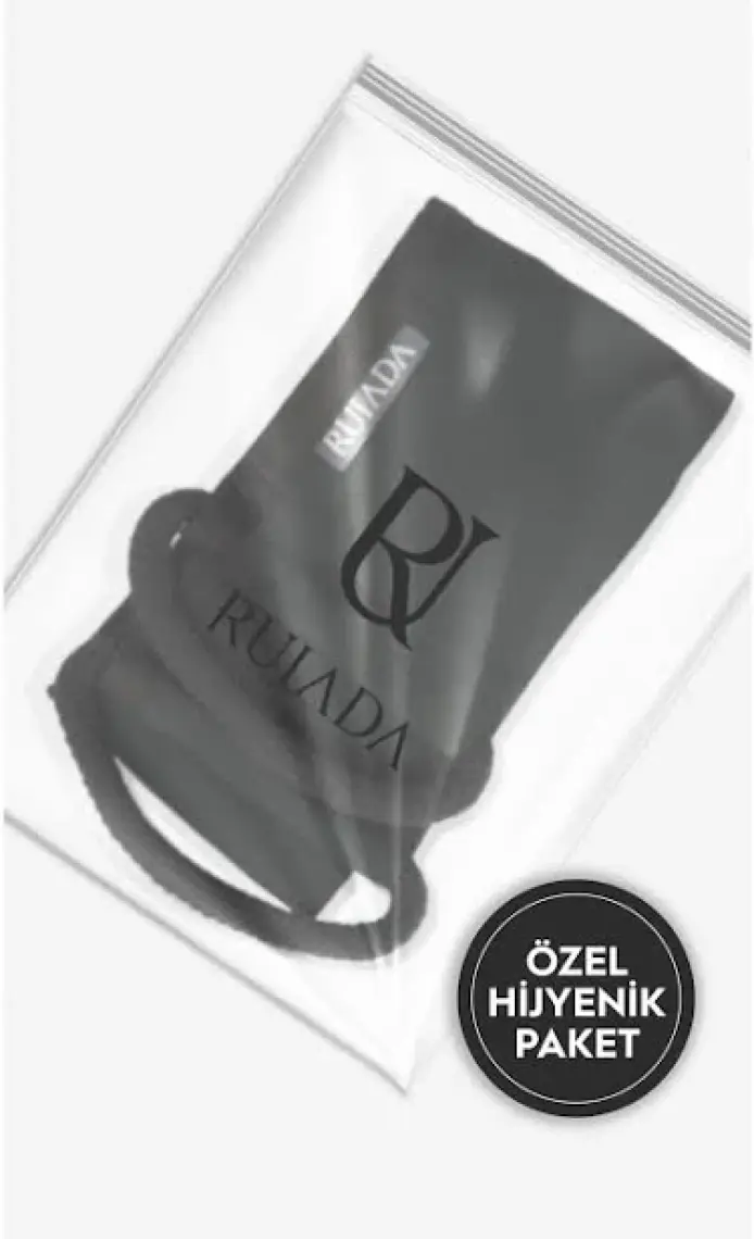 Ruiada +80 Factor Siyah Sırt Banyo Duş Kesesi %100 Floş İpek Peeling