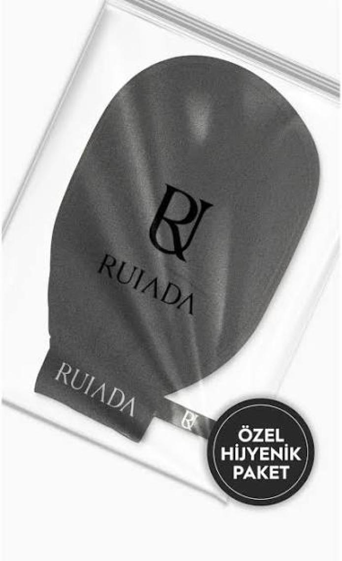 Ruiada +80 Factor Siyah Banyo Duş Kesesi Peeling Eldiveni %100 Floş İpek Premium Kadın Ve Erkekler İçin