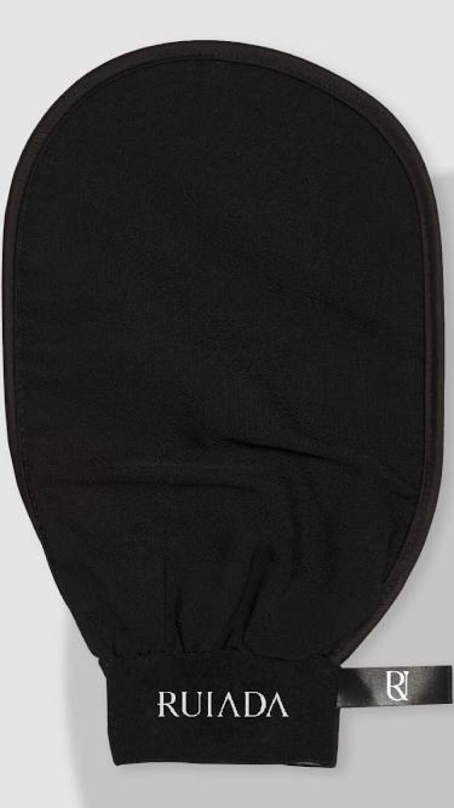 Ruiada +80 Factor Siyah Banyo Duş Kesesi Peeling Eldiveni %100 Floş İpek Premium Kadın Ve Erkekler İçin
