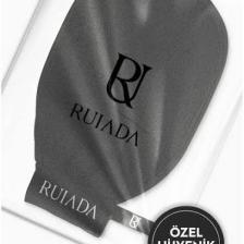 Ruiada +80 Factor Siyah Banyo Duş Kesesi Peeling Eldiveni %100 Floş İpek Premium Kadın Ve Erkekler İçin