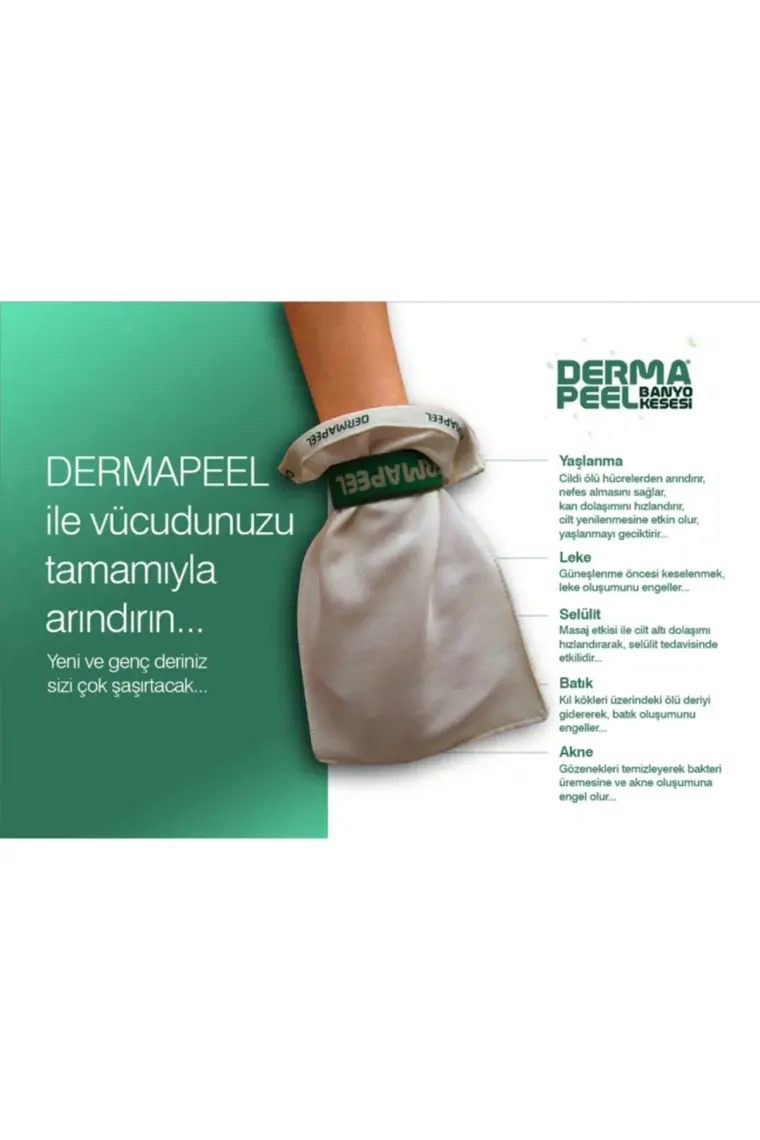 Dermapeel Kalın Banyo Kesesi + Pink Touch Yüz Kesesi Set