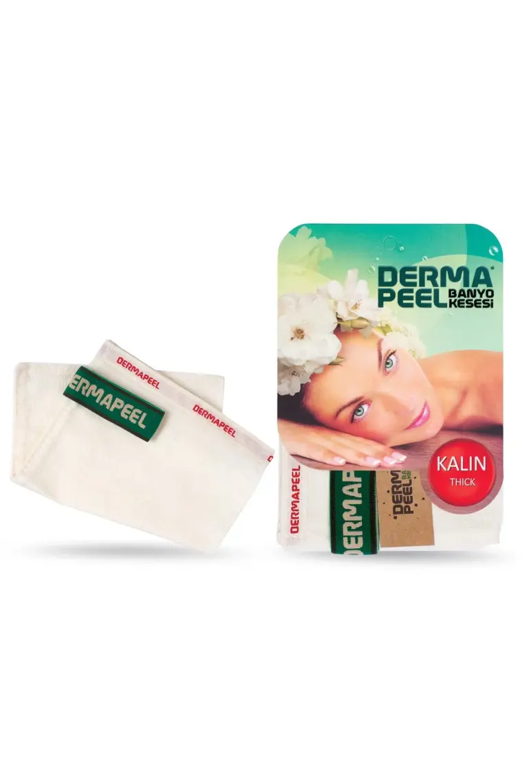 Dermapeel Kalın Banyo Kesesi + Pink Touch Yüz Kesesi Set