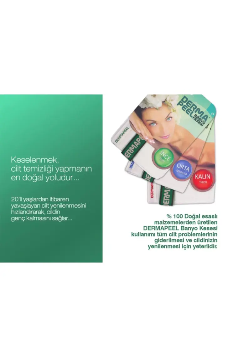 Dermapeel Kalın Banyo Kesesi + Pink Touch Yüz Kesesi Set