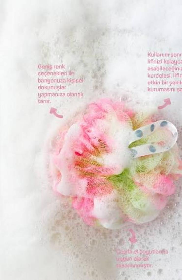 Balmy Yumuşak Pon Pon Banyo Lifi Seti - Cilde Zararlı Olmayan 3'lü XXL Mavi