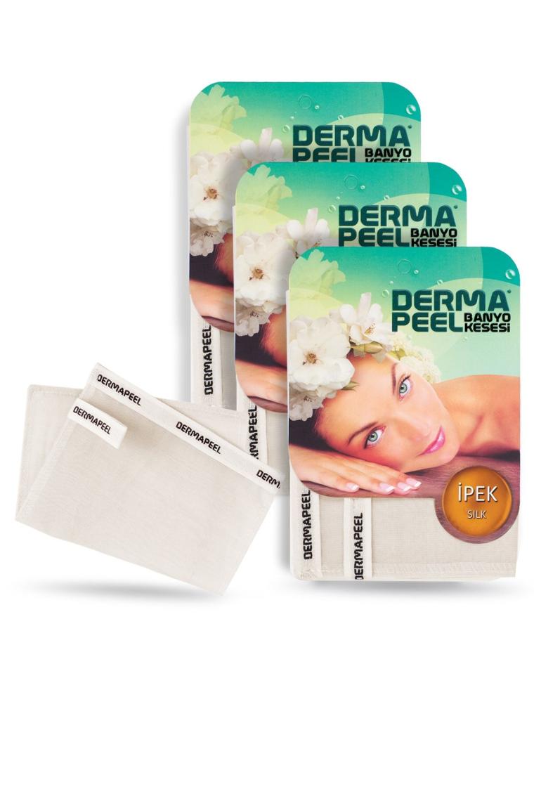 Doğal Ipek Banyo Kesesi 3'lü Set