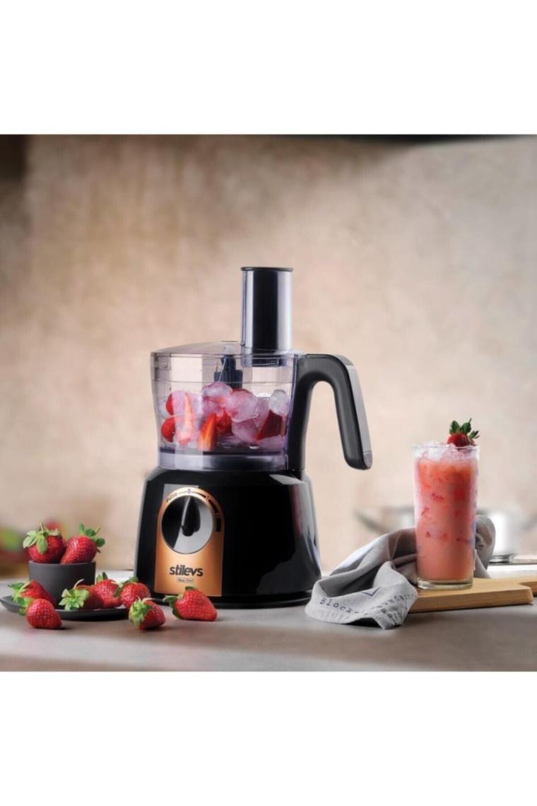 Stilevs Maxi Chef Siyah Bakır 1000 W Mutfak Robotu