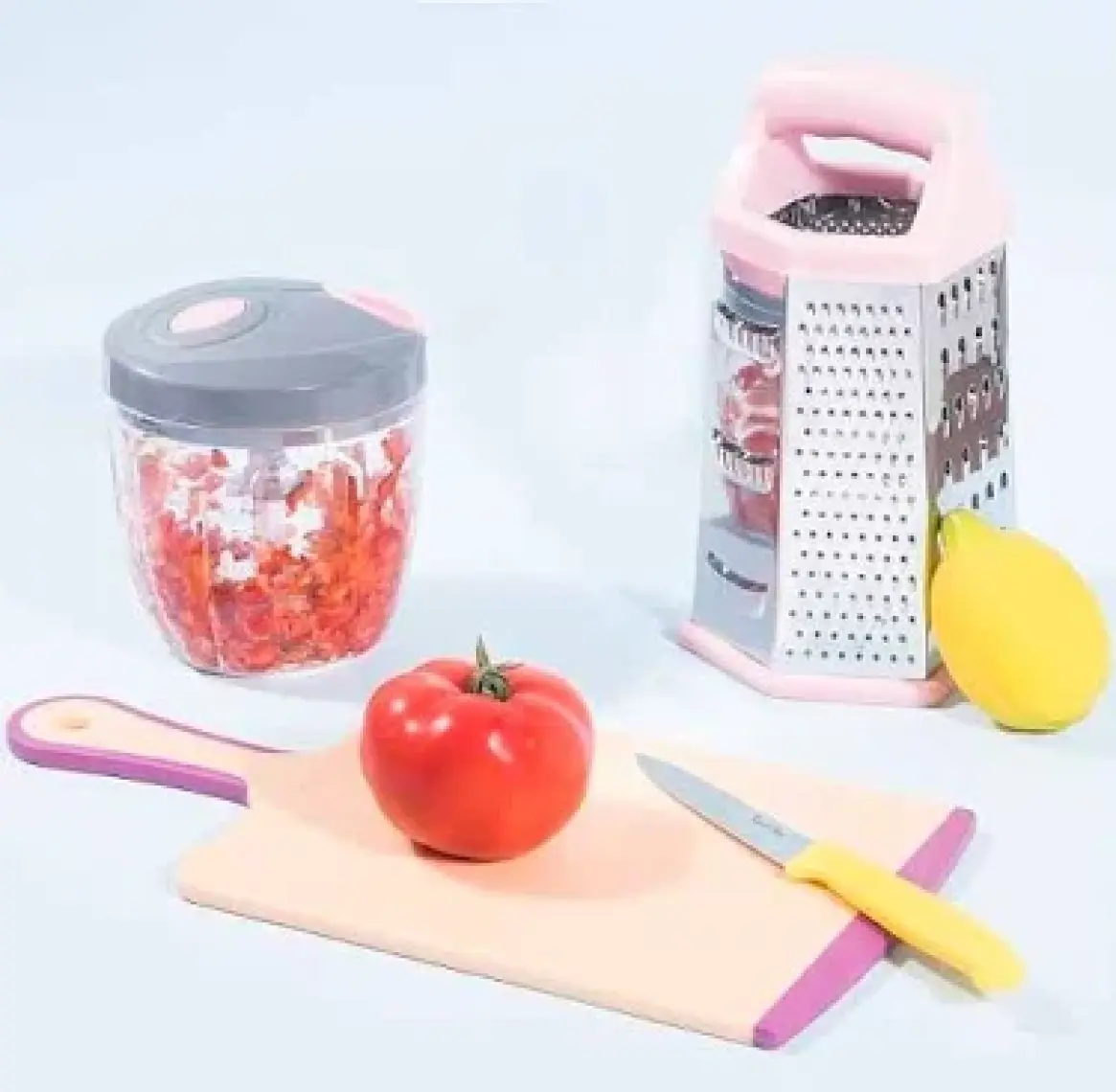 Tantitoni Açık Pembe Gri Pratik Doğrayıcı - 900 ml