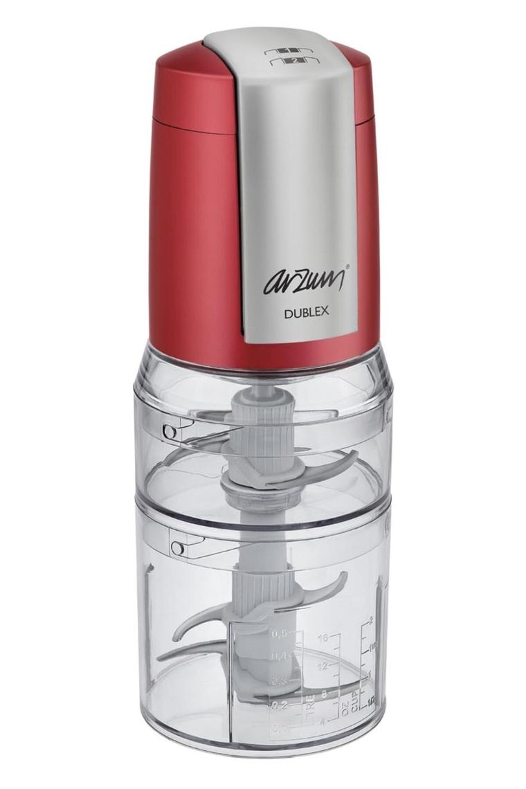 Arzum AR189 Dublex Çift Hazneli Kırmızı 500 W Doğrayıcı
