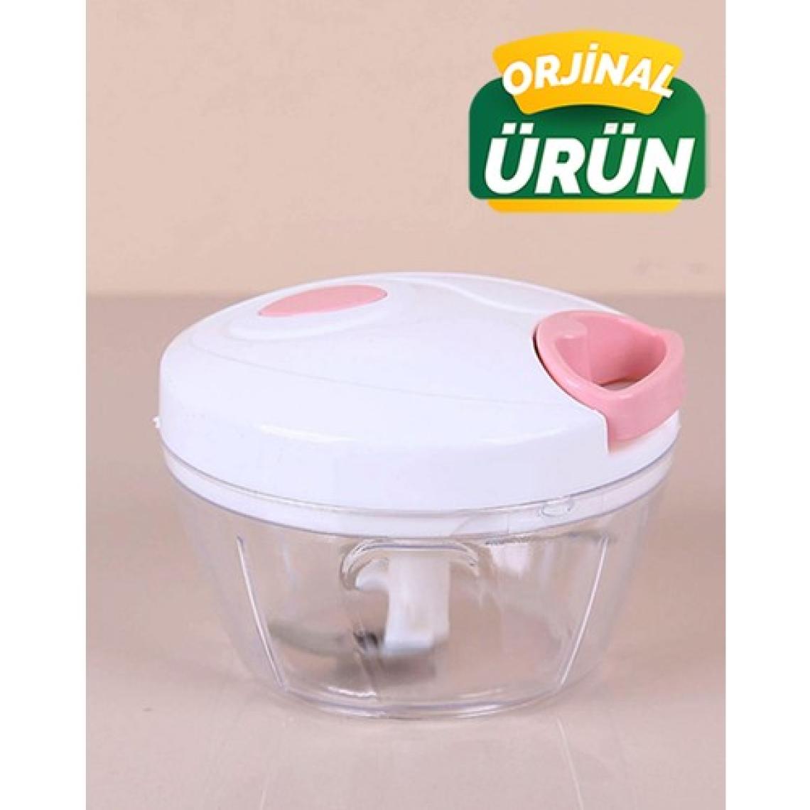Evikonu Pratik Ipli Rondo Çekmeli 3 Bıçaklı Soğan Sebze Doğrama Rondosu