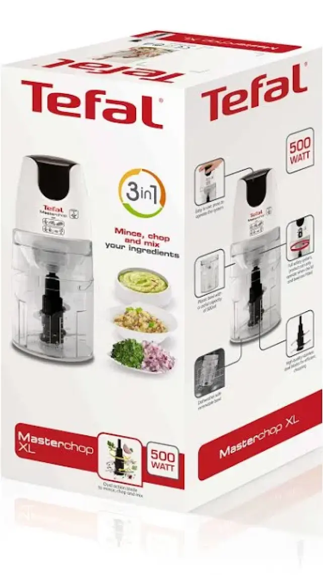 Tefal MB450B MasterChop Powelix 4 Bıçaklı Rondo ve Doğrayıcı 500 W - 1500637070