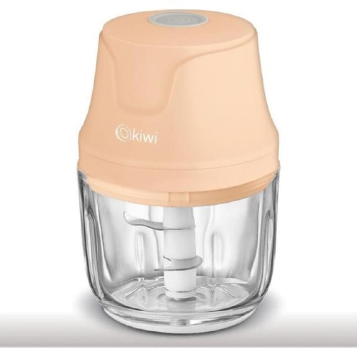 Mediterian Cam 3 Bıçaklı Şarjlı Cam Gıda Doğrayıcı KC-8204 Somon Yok Resmi Distribütör Garantili 220 - 240 V B