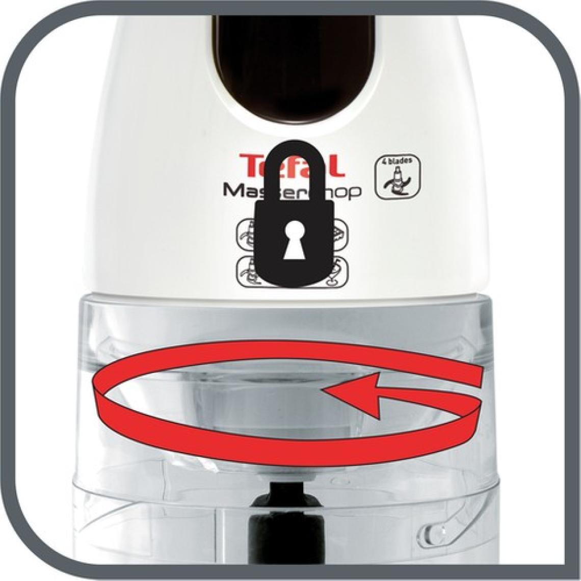 Tefal MB450B MasterChop Powelix 4 Bıçaklı Rondo ve Doğrayıcı 500 W - 1500637070
