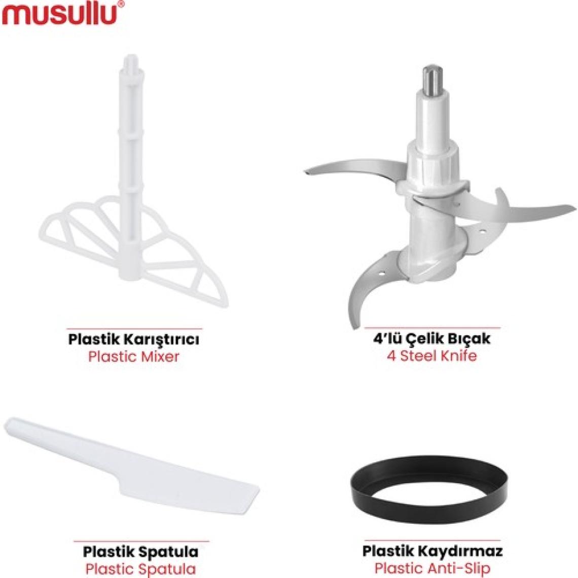 Musullu Rondo Doğrayıcı 1225-2 beyaz