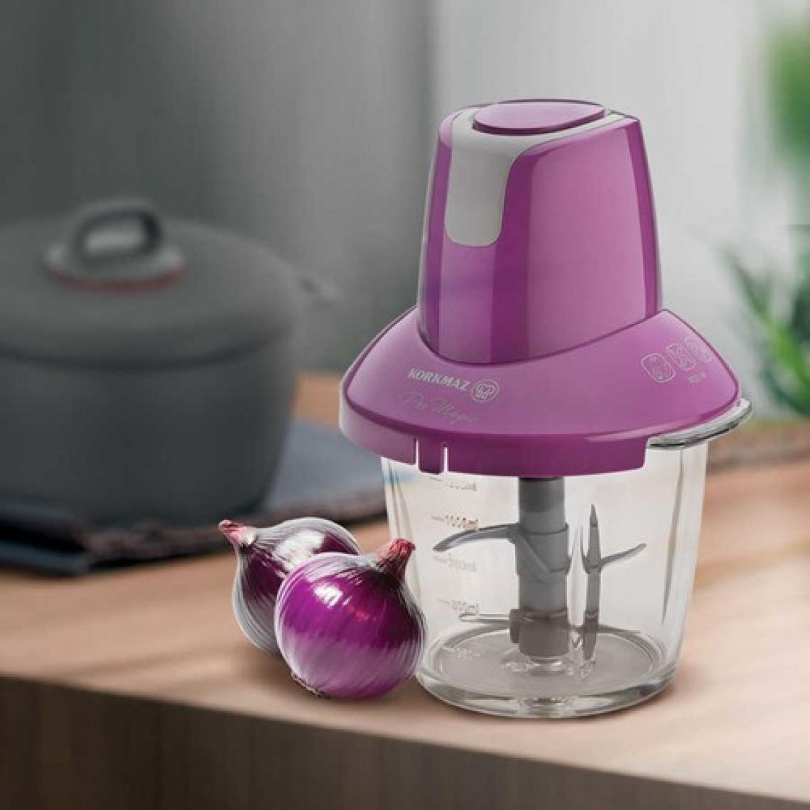 Korkmaz A460-03 Pro Magıc 4 Bıçaklı Cam Doğrayıcı Mor/Gri