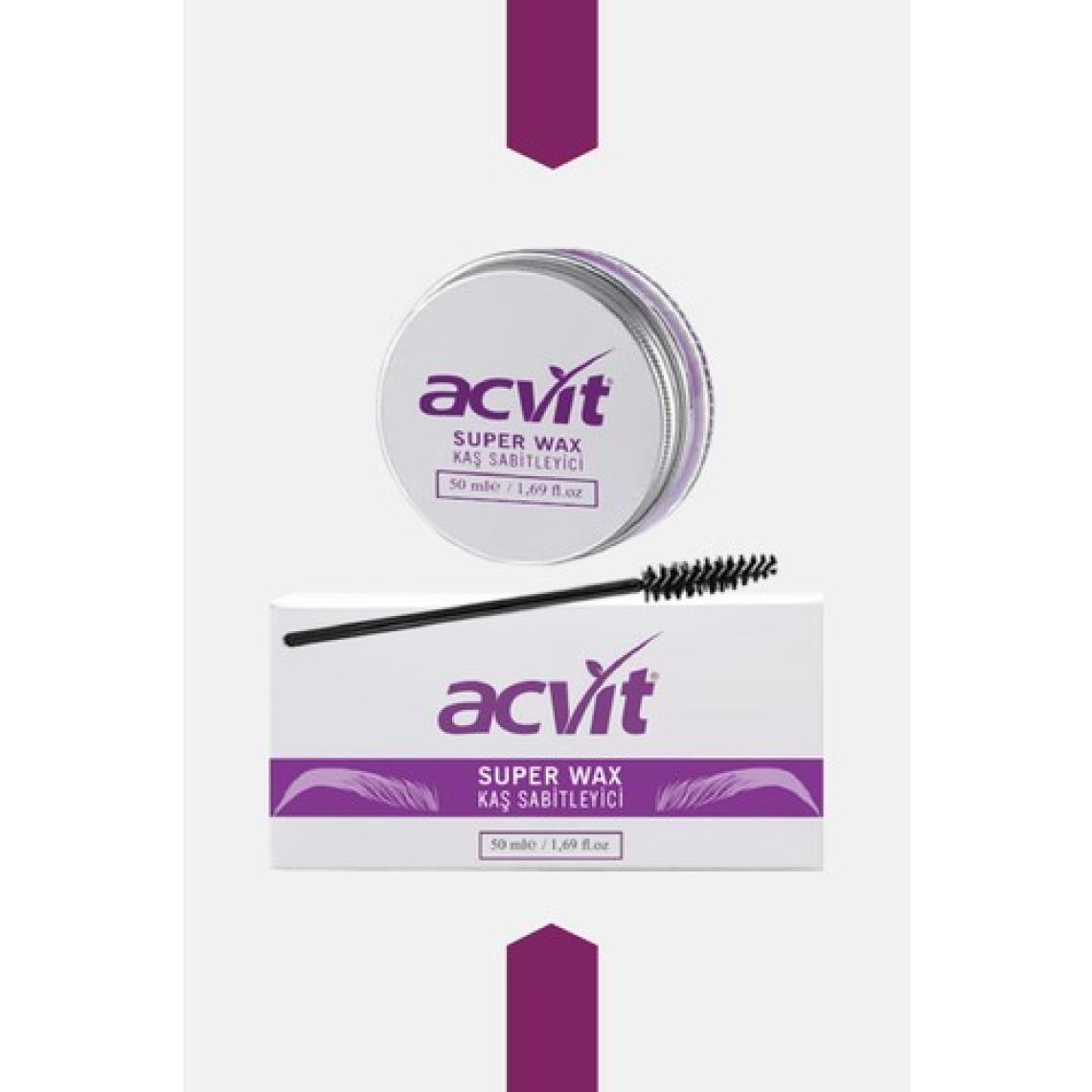 Acvit Kaş Sabitleyici Jel 50 ml - Suya ve Tere Dayanıklı, Doğal Görünümlü, Uzun Süre Kalıcı, Vitamin Takviyeli, Dermatolojik Olarak Test Edilmiştir