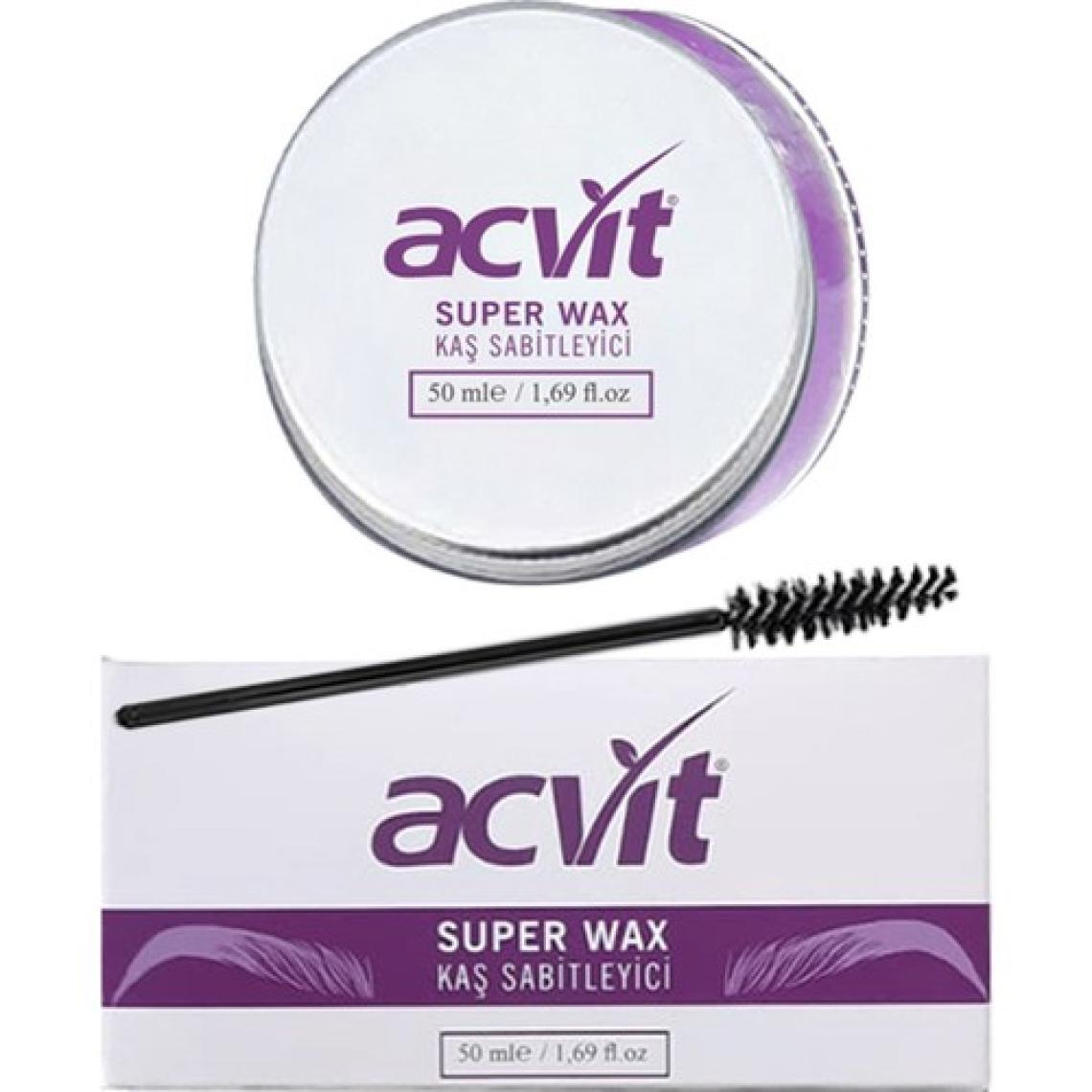 Acvit Kaş Sabitleyici Jel 50 ml - Suya ve Tere Dayanıklı, Doğal Görünümlü, Uzun Süre Kalıcı, Vitamin Takviyeli, Dermatolojik Olarak Test Edilmiştir