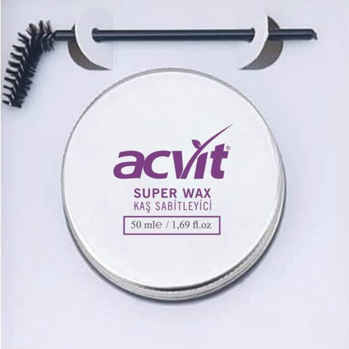Acvit Kaş Sabitleyici Jel 50 ml - Suya ve Tere Dayanıklı, Doğal Görünümlü, Uzun Süre Kalıcı, Vitamin Takviyeli, Dermatolojik Olarak Test Edilmiştir