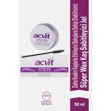 Acvit Kaş Sabitleyici Jel 50 ml - Suya ve Tere Dayanıklı, Doğal Görünümlü, Uzun Süre Kalıcı, Vitamin Takviyeli, Dermatolojik Olarak Test Edilmiştir