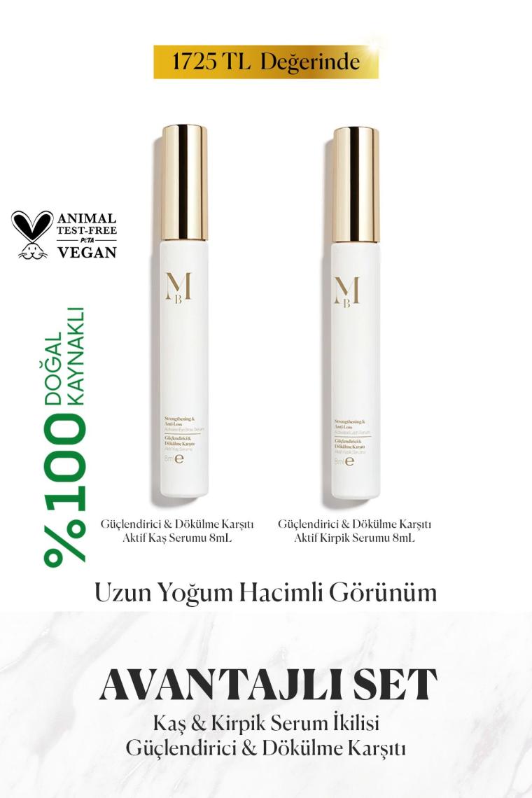 Misbahçe Güçlendirici & Dökülme Karşıtı Aktif Kaş + Kirpik Serumu Set