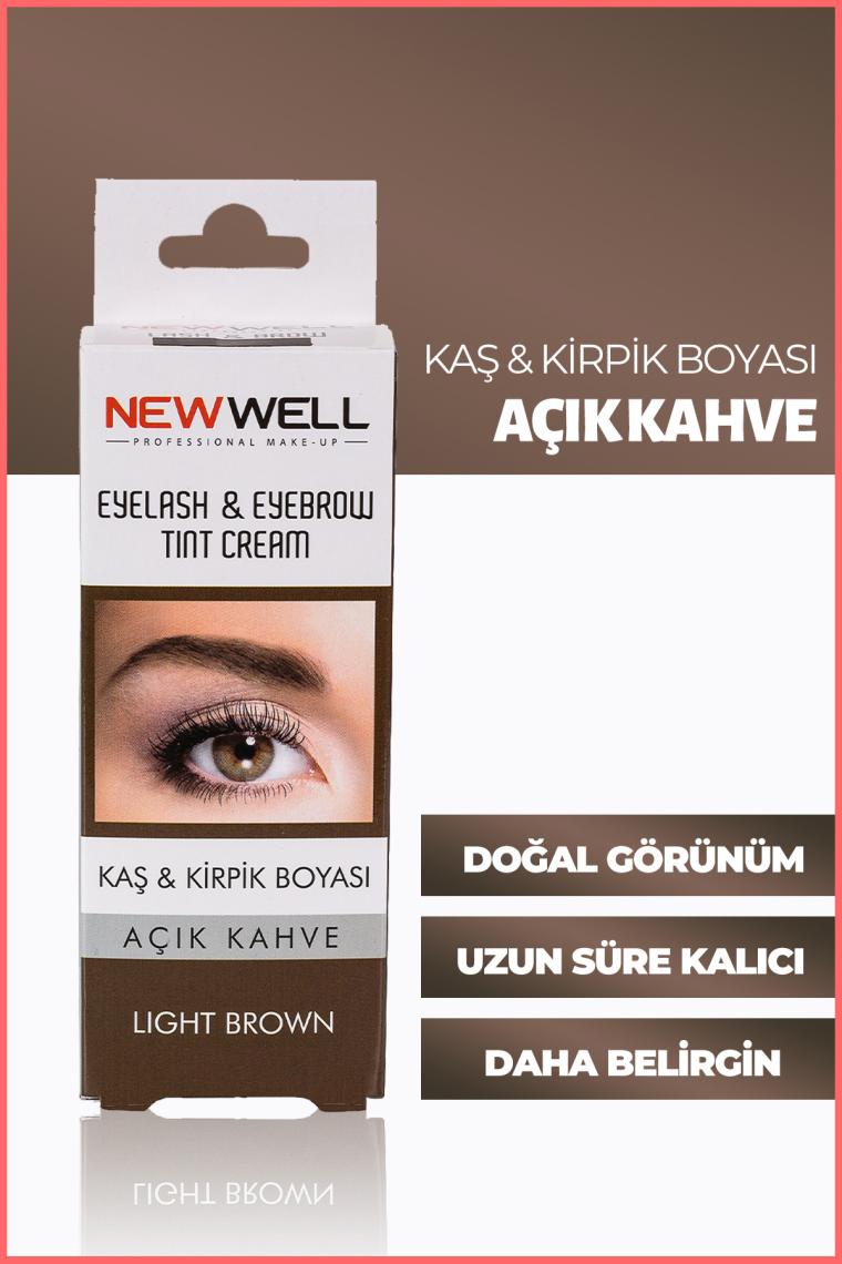 New Well Make Over Kaş ve Kirpik Boyası Açık Kahve